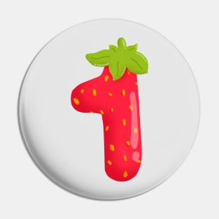 Number 1 Strawberry Pin