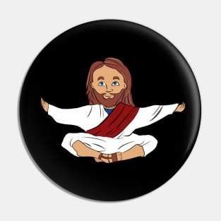 Jesus meditating Pin