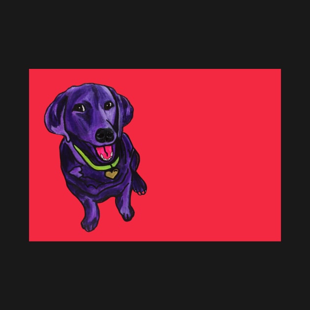 Black Lab over Red by AmandaAAnthony