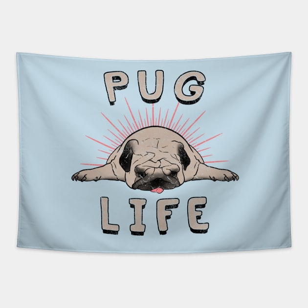 Pug Life Tapestry by jozvoz