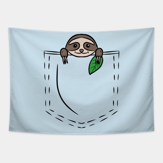 POCKET SLOTH Tapestry by roxiqt