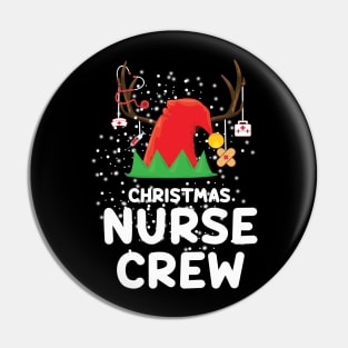 Christmas Nurse Crew ELF Hat Reindeer Merry Christmas Gift Pin