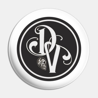 Dead Vinyl Black and White Pin