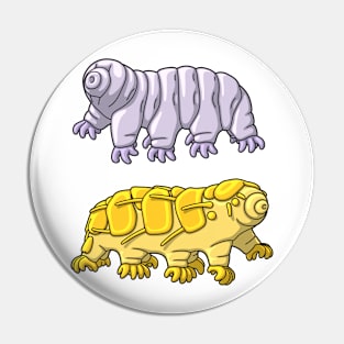 Two Tardigrades Illustration Pin