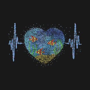 Scalar Heartbeat Aquarium Aquarist T-Shirt