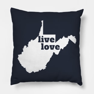 West Virginia - Live Love West Virginia Pillow