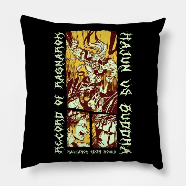 Buddha vs Hajun - RECORD RAGNAROK - SHUUMATSU VALKYRIE Manga Design V2 Pillow by JPNDEMON