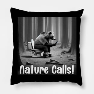 Bear When Nature Calls Shirt, Funny Bear TShirt, Gift for Dad, Funny Shirt Men, Fathers Day Gift, Funny Dad Shirt, Dad Gift, Husband Gift Pillow