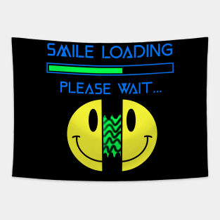 SMILE LOADING FUNNY FACE DESIGN Tapestry