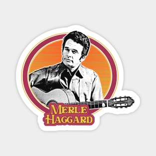 Merle Haggard /\/ Retro Country Music Fan Design Magnet