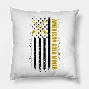 American Gold Miner Pillow