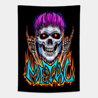 Punk Rocker Skeleton Tapestry