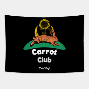 Carrot Club This Way Rabbit Tapestry