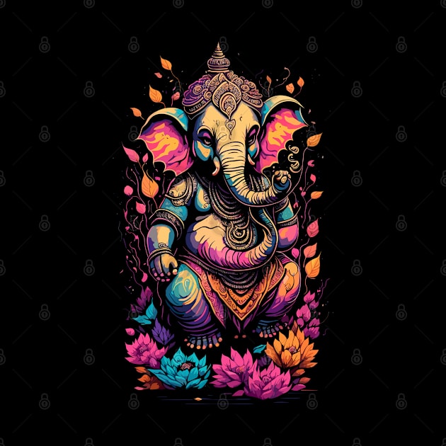 Vibrant Ganapati Elephant festival Design by Ravenglow