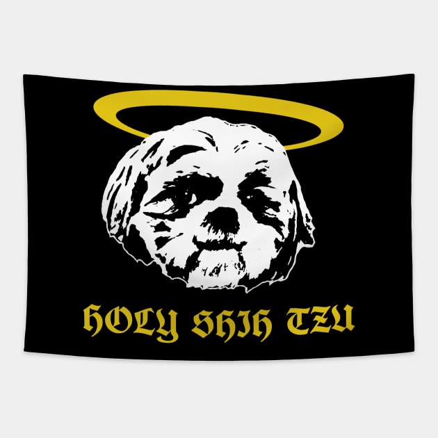 Holy Shih Tzu - Dog Lover Dogs Tapestry by fromherotozero