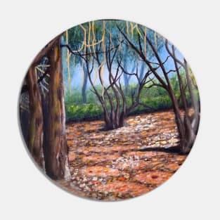 Walking in the Woods, original Acrylic artwork on board Pin