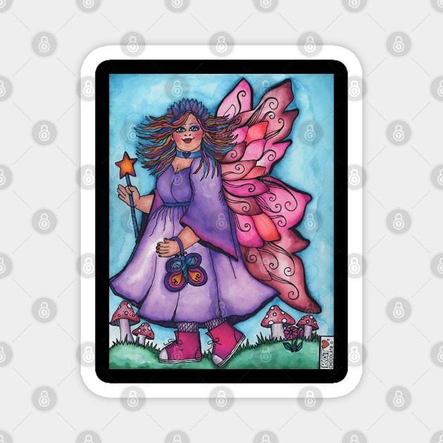 Faerie In Hightop Sneakers Magnet by Kat Loves Chocolate