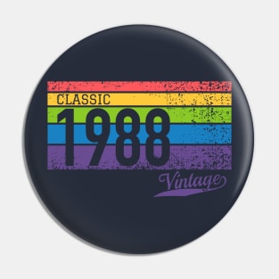 Classic 1988 Vintage - Perfect Birthday Gift Pin