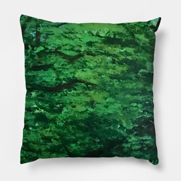 Tree Canopy Pillow by HallieBuoteArt