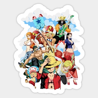 StrawHat Flag and Mask and more to decorate your room , buy and join the  Straw Hat crew Sticker for Sale by Alluka Brand