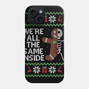 Ugly Christmas Sweater Gingerbread Skeleton Phone Case