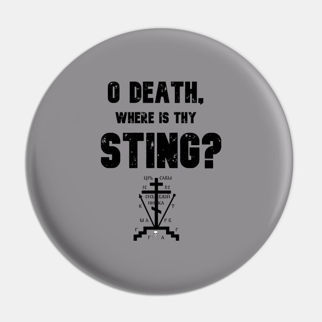 O Death Where is Thy Sting Orthodox Quote Pin by Illumined Apparel