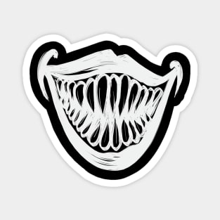 White Tooth Scary Smile Magnet