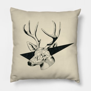 Oh Deer White Pillow