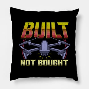 Built Not Bought Drone Pilot Mechanic Flying Pillow