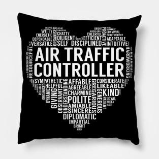 Air Traffic Controller Heart Pillow