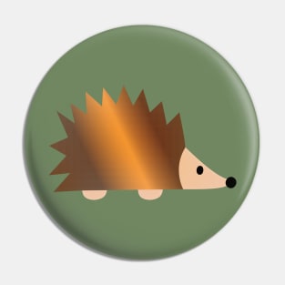 Shiny Brown Hedgehog Pin