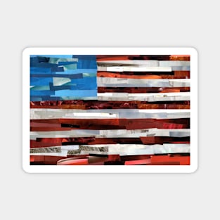 American Flag Collage Magnet