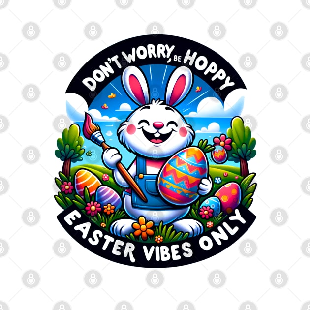 Don't Worry, Be Hoppy - Easter Vibes Only by JJDezigns