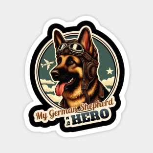 German Shepherd Pilot Magnet