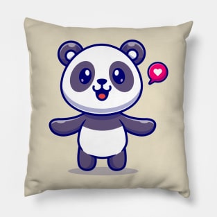 Cute Panda Cartoon Pillow