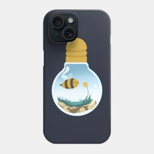 Cute Bee in Lightbulb Terrarium Phone Case