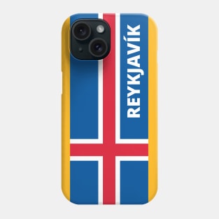 Reykjavík City in Icelandic Flag Phone Case
