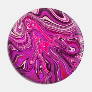 Pink and Purple Digital Fluid Art Pin