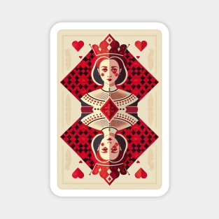 Queen of Hearts Card Magnet