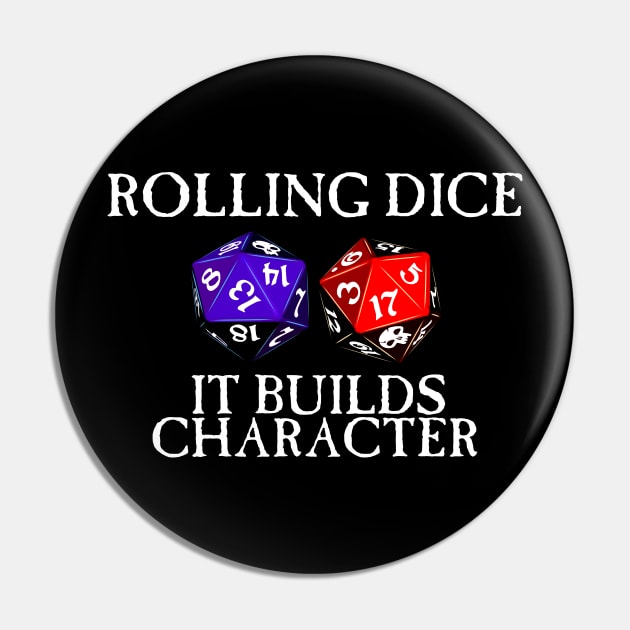 Rolling Dice Builds Character Pin by SimonBreeze