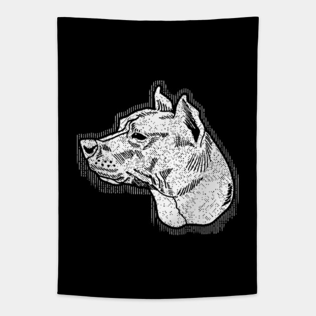 Pitbull Cute Dog Head Lines Pit Bull Owner Gift Dog Tapestry Teepublic,Dibujos Lavar El Auto Para Colorear