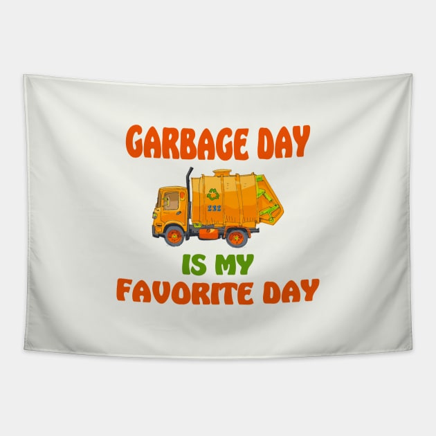 Garbage Truck Tapestry by Happy Art Designs