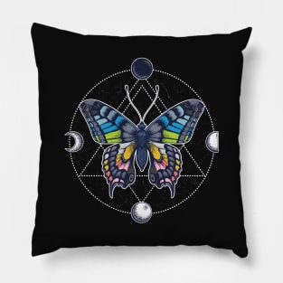 Queer Pride Flag Butterfly Pillow