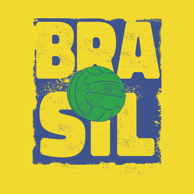 Vintage Brasil Futbol // Retro Brazil Soccer by SLAG_Creative