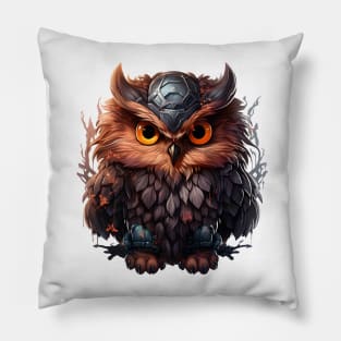 Owl Warrior Pillow