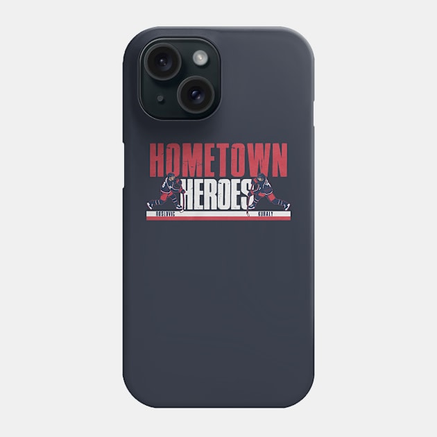 Sean Kuraly & Jack Roslovic Hometown Heroes Phone Case by stevenmsparks