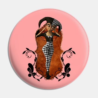 Cute little harlequin Pin