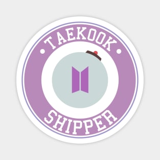 BTS Taekook shipper logo emblem typography Magnet