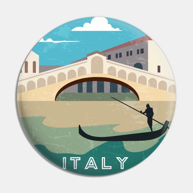 Venice, Italy. Retro travel poster Pin by GreekTavern