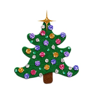Felt Look Christmas Trees | Cute Stickers by Cherie(c)2021 T-Shirt